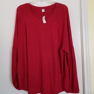 NWT Old Navy Deep cherry red top